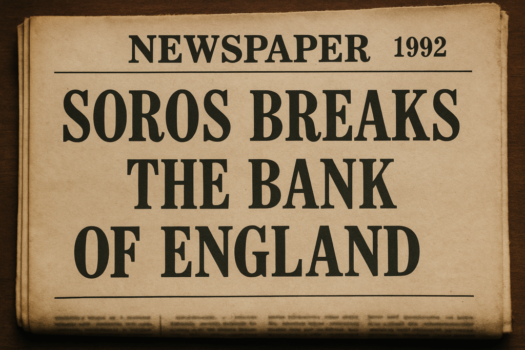 Historic Bank of England headline symbolising richest forex traders market power
